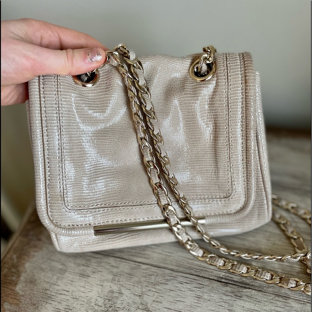 Anne Taylor purse in tan textured suede *see matching shoes in my other listing!